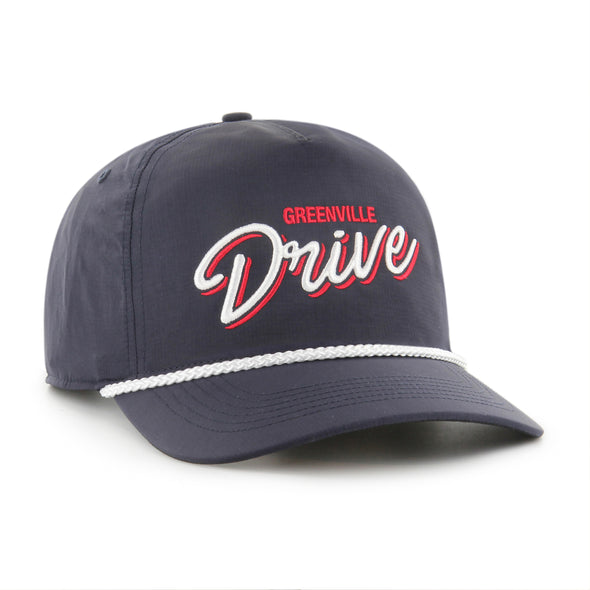 Greenville Drive 47 Brand Brr Navy Fairway Hitch Script Hat