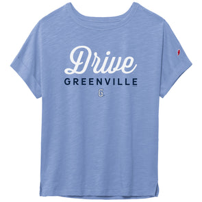 Greenville Drive League Women's Powder Blue Slub Tee