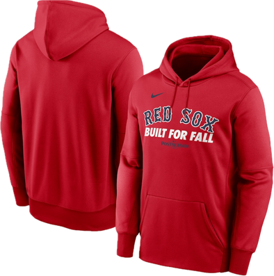 Boston Red Sox Nike Red 2025 MLB Postseason Authentic Collection Therma Fleece Hoodie