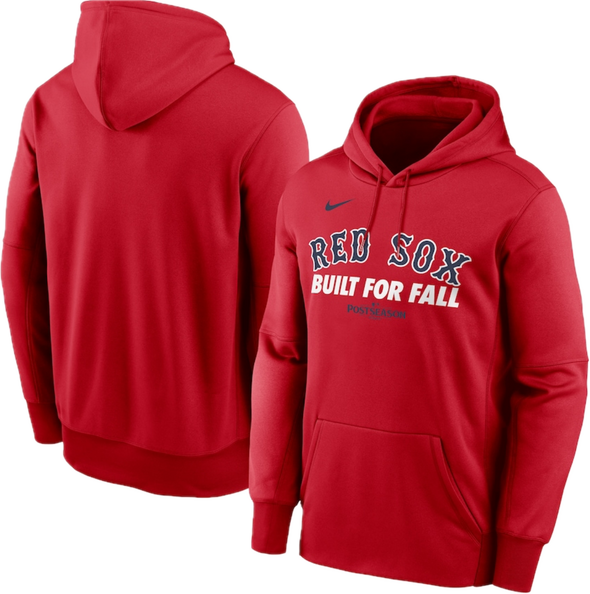 Boston Red Sox Nike Red 2025 MLB Postseason Authentic Collection Therma Fleece Hoodie