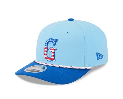 Greenville Drive New Era 2025 July 4th 9SEVENTY Stretch Snap Hat