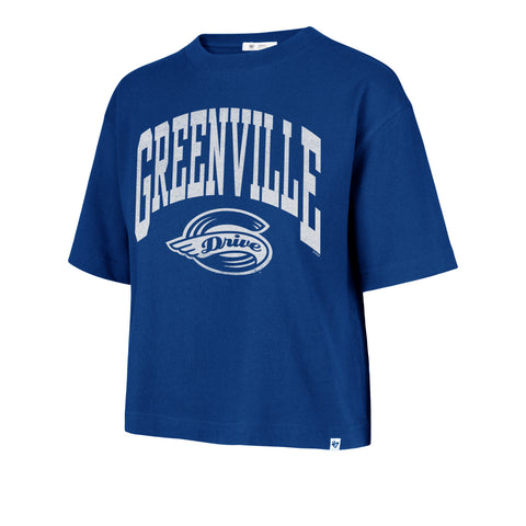 Greenville Drive 47 Brand Women's Shale Montauk Crop Tee