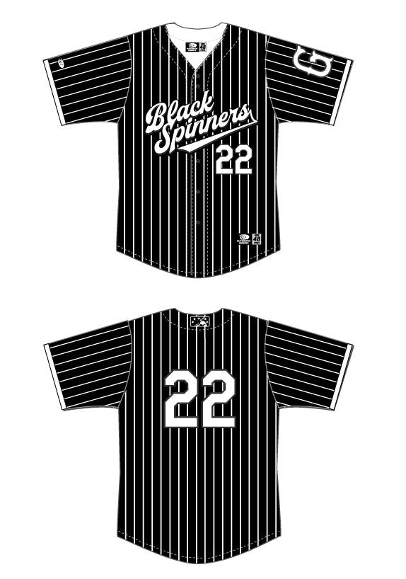 Greenville Drive OT Sublimated Black Spinners On Field Jersey