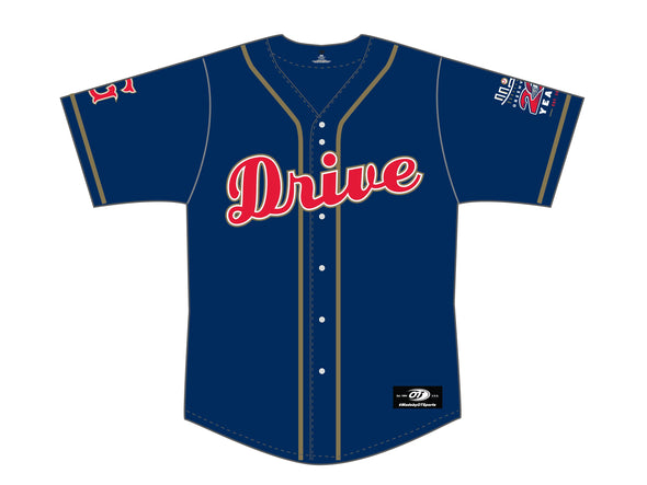 Greenville Drive OT Sports Navy Authentic 20th Anniversary Jersey