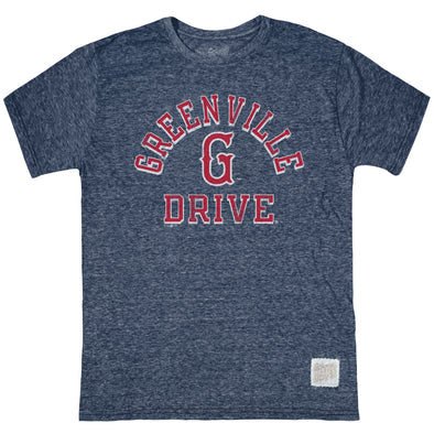 Greenville Drive Retro Brand Navy Greenville G Baseball Tee
