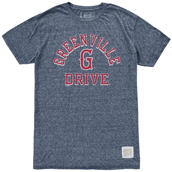 Greenville Drive Retro Brand Navy Greenville G Baseball Tee