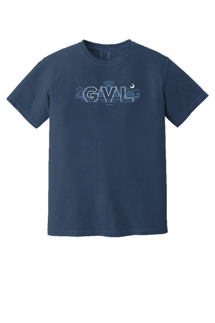 Greenville Drive Blue Comfort Colors GVL Tee