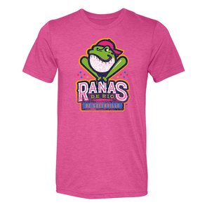 Greenville Drive 108 Stitches Pink Ranas de Rio Tee