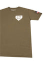 Greenville Drive X Baseballism Army Green Home of the Brave Tee