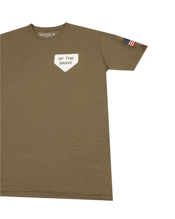 Greenville Drive X Baseballism Army Green Home of the Brave Tee