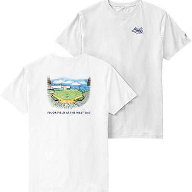 Greenville Drive League White Fluor Field Painting Tee