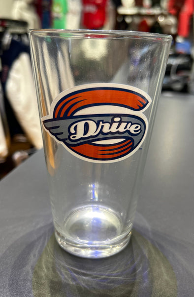 Greenville Drive Glass Pint Glass with Primary Logo