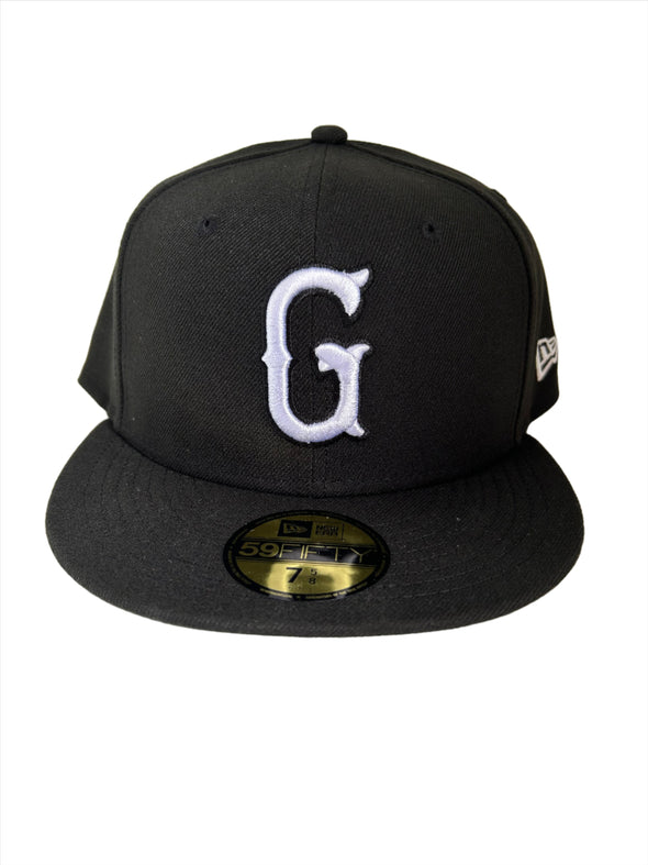 Greenville Drive New Era Black 59FIFTY Hat with White G Logo