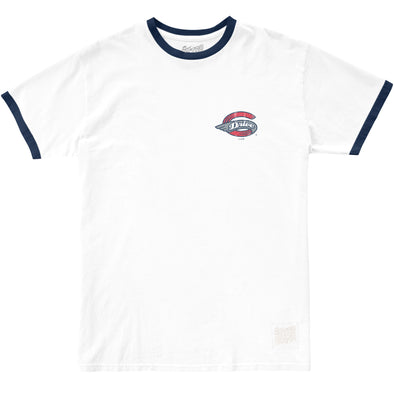 Greenville Drive Retro Brand White Ringer Tee