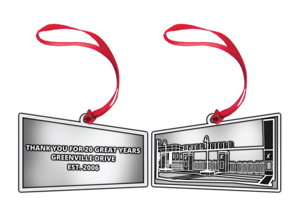 Greenville Drive 2025 Hale's Jewelers Custom Ornament
