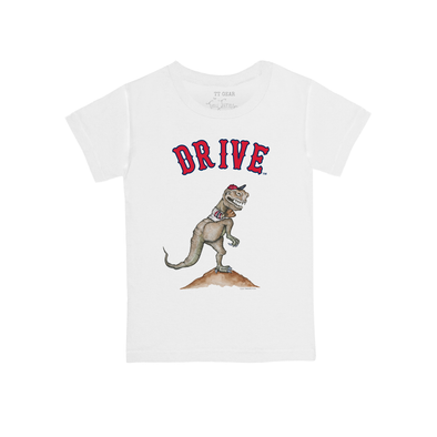 Greenville Drive Tiny Turnip Toddler/Youth White Pitching TRex Tee