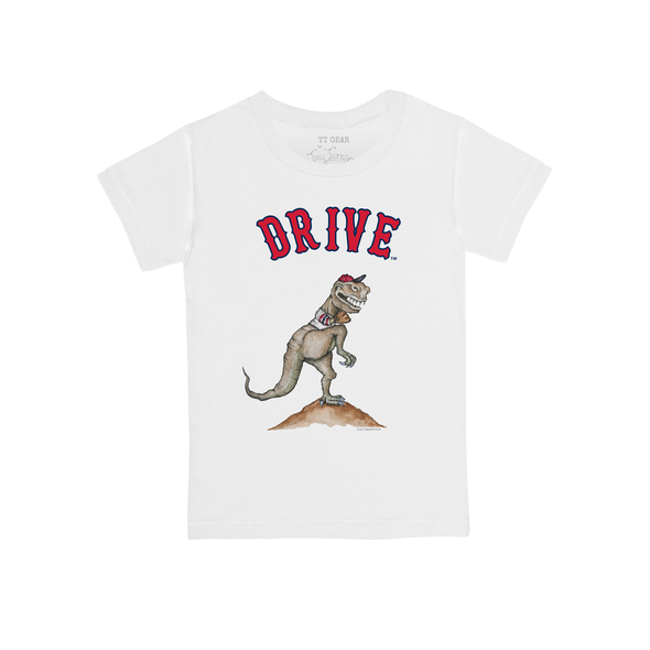 Greenville Drive Tiny Turnip Toddler/Youth White Pitching TRex Tee