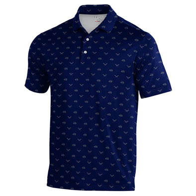 Greenville Drive Under Armour Navy Primary Logo Printed Polo