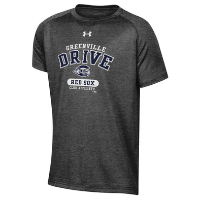 Greenville Drive Under Armour Youth Dark Gray Affiliate Tech Tee