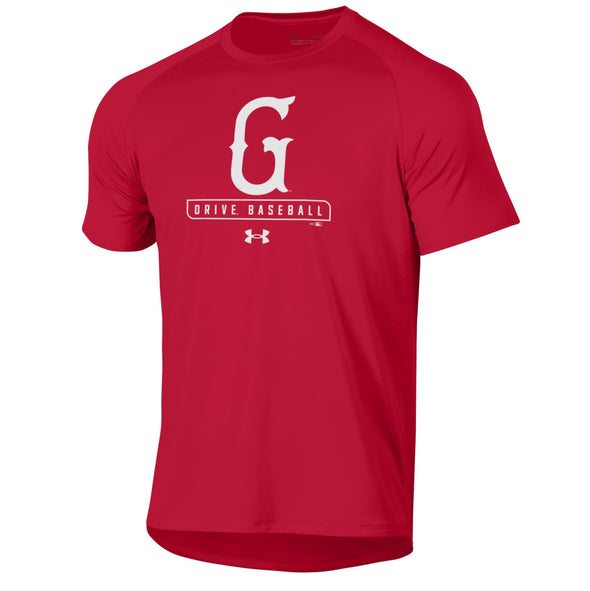 Greenville Drive Under Armour Red G Logo Tech Tee