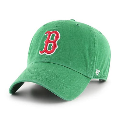 Boston Red Sox 47 Brand Kelly Green St Patty's Clean Up Hat with Red B Logo