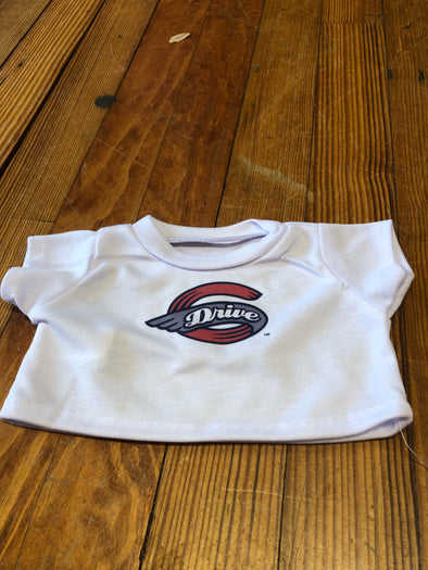 Greenville Drive Plush White Tee Shirt with Primary Logo