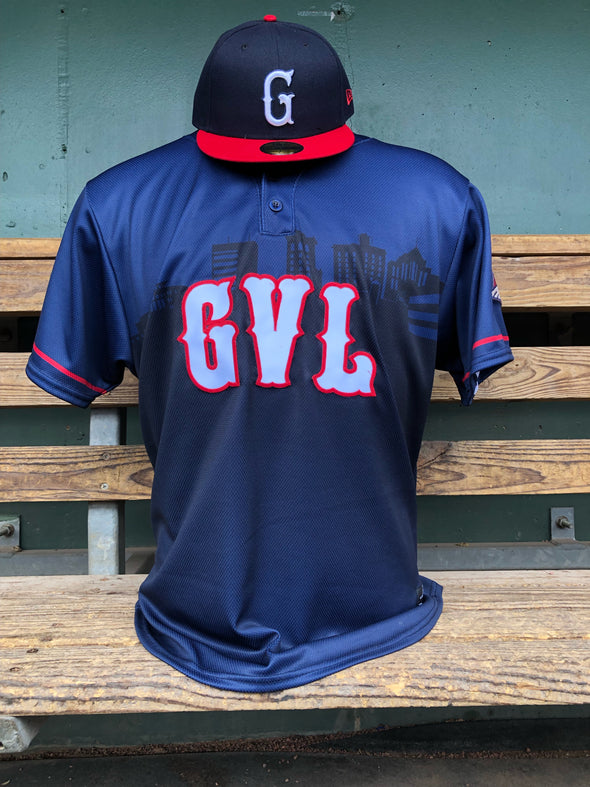 Greenville Drive OT Sports Navy Embroidered Batting Practice Replica Jersey