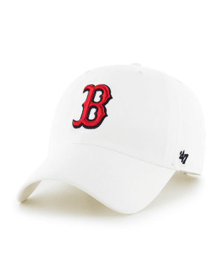 Boston Red Sox 47 Brand White Clean Up Hat with Red B Logo