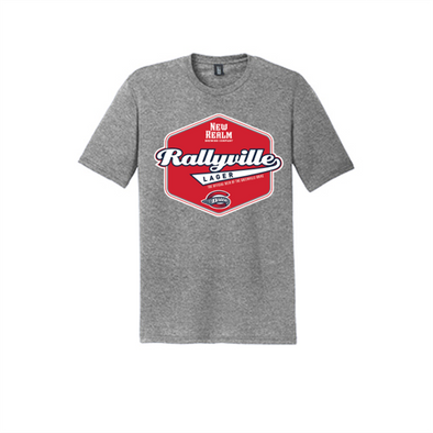 Greenville Drive X New Realm Rallyville Gray Cobranded Tee