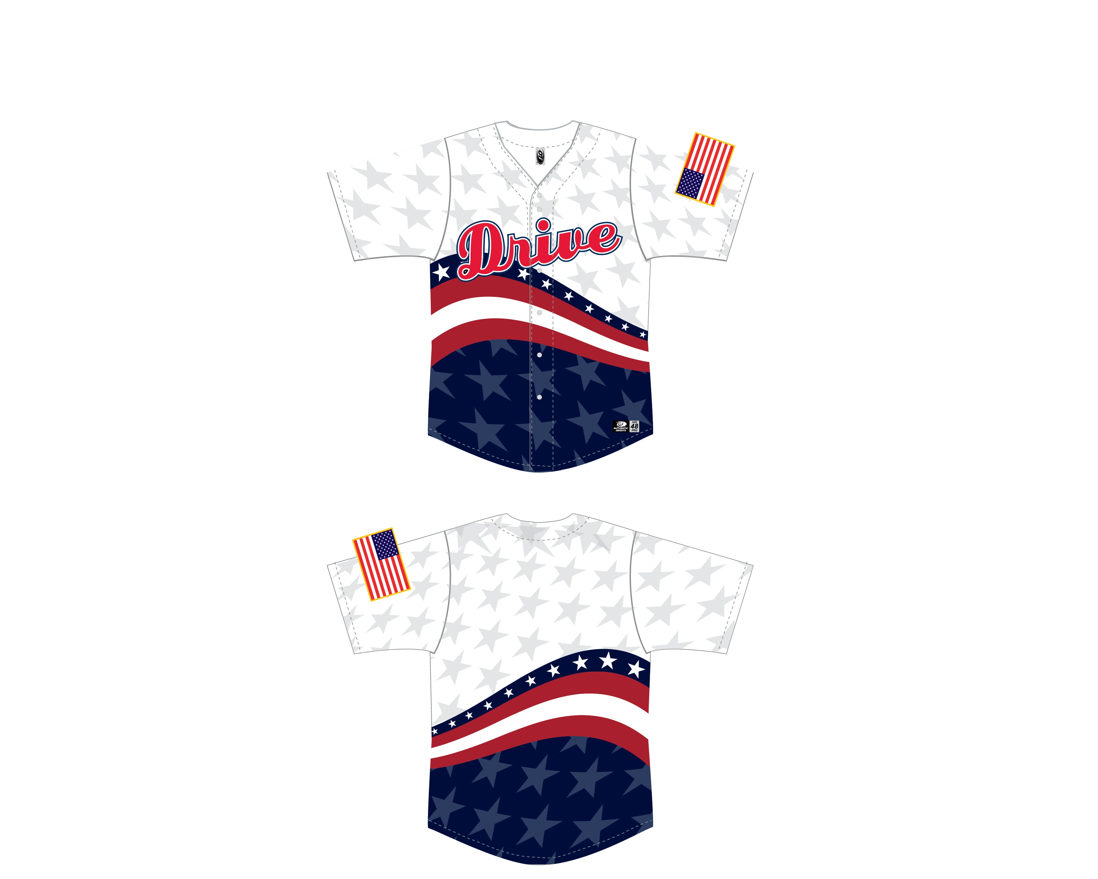 Patriotic Baseball Jerseys - Custom American Flag Baseball Jerseys
