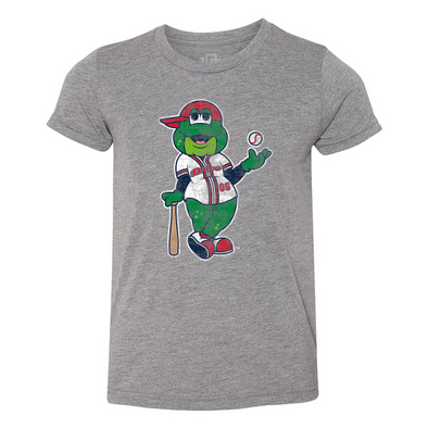 Greenville Drive Youth Gray Tee with Reedy