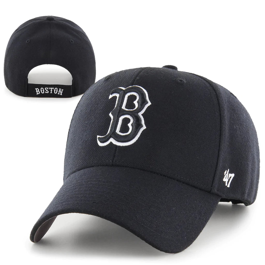  '47 Brand Boston Red Sox MVP Cap - Black on Black : Sports &  Outdoors
