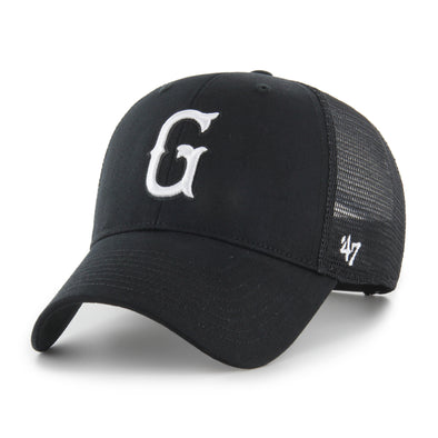 Greenville Drive 47 Brand Black MVP Trucker with White G Logo
