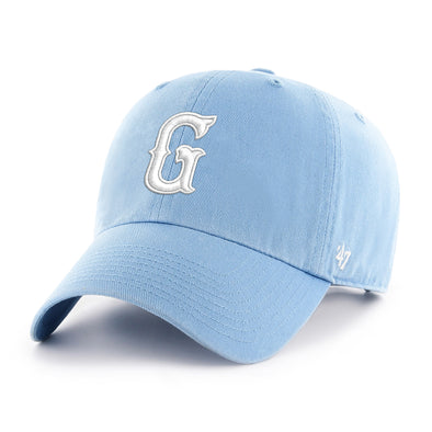 Greenville Drive 47 Brand Women's Columbia Blue Clean Up Hat with White G Logo