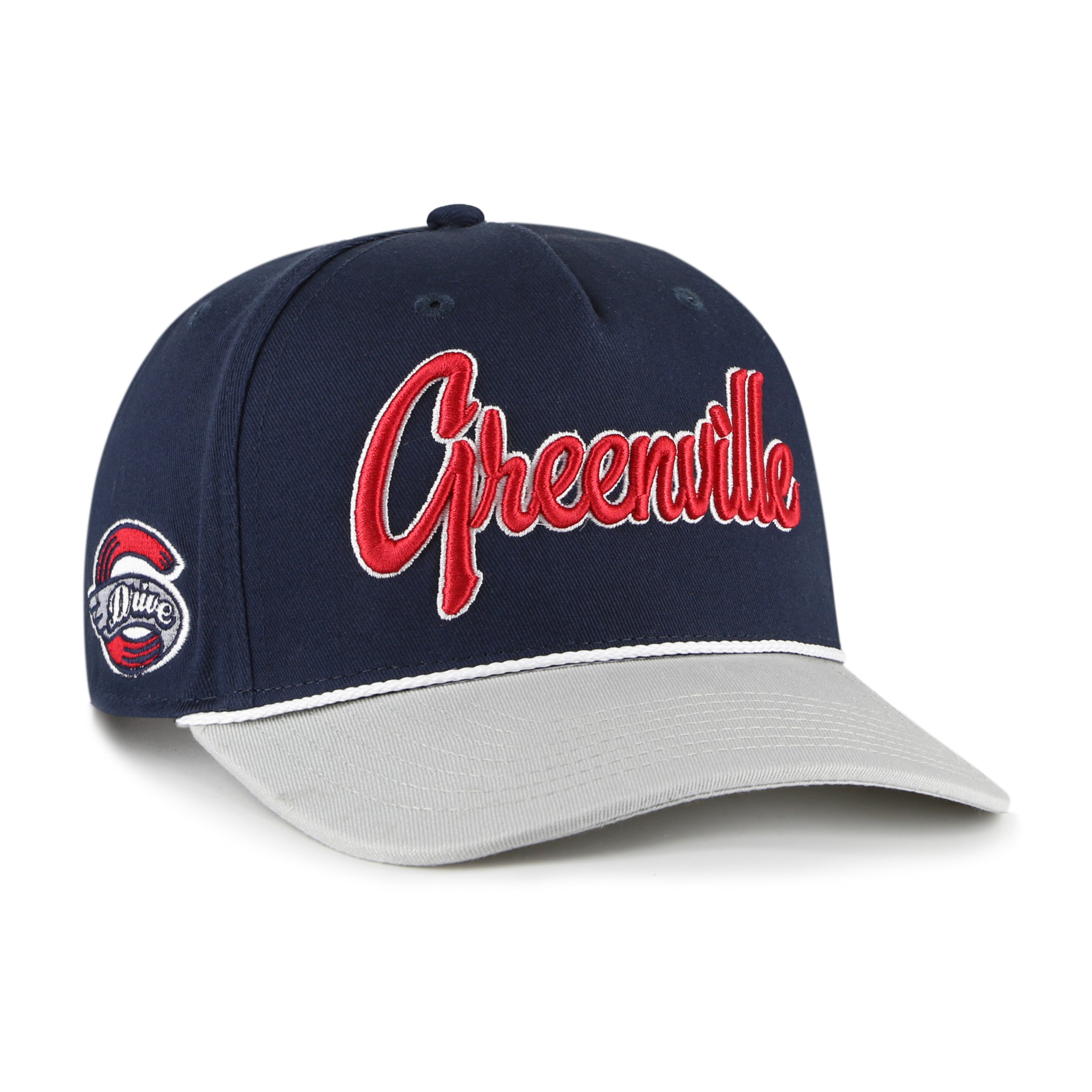 Script Hats Greenville Drive 47 Brand Overhand Script Two Tone Greenville MVP Hat ...