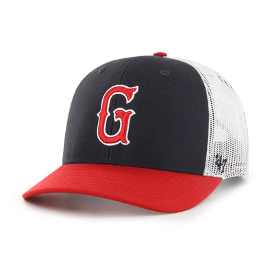Greenville Drive 47 Brand Navy Side Note Trucker Hat