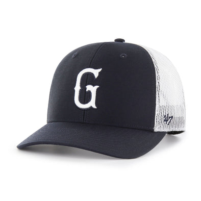 Greenville Drive 47 Brand Navy Trucker Hat with G Logo and Mesh Back