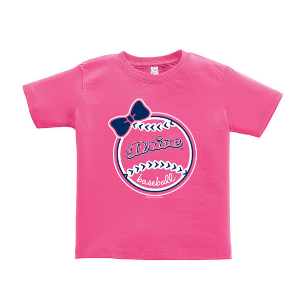 Greenville Drive Soft as a Grape Pink Toddler Bow Tee