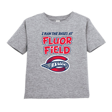 Greenville Drive Soft as Grape Gray Run the Bases Toddler Tee