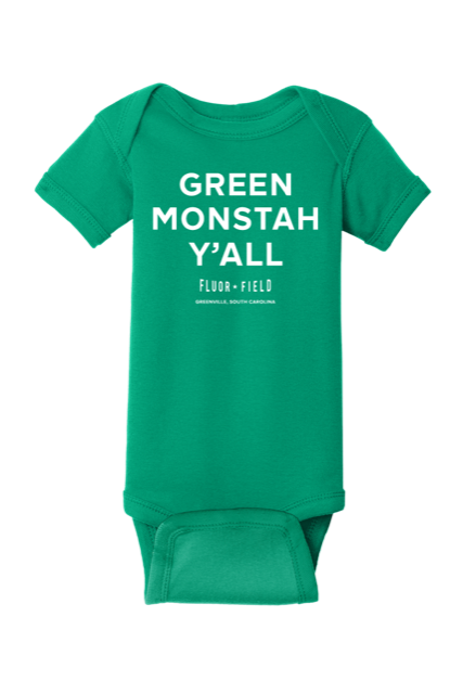 Greenville Drive Green Monstah Y'all Onesie