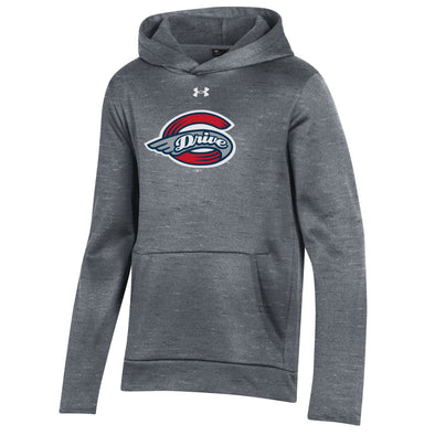 Greenville Drive Under Armour Carbon Heather Youth Armour Fleece Hoodie