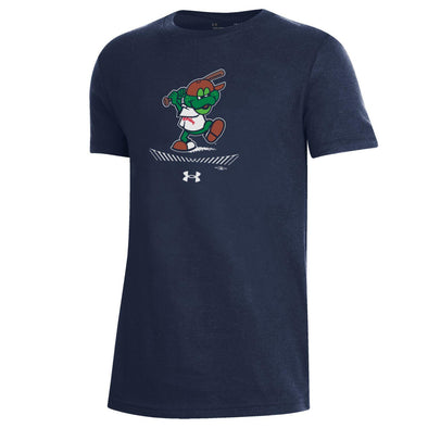 Greenville Drive Under Armour Youth Navy Performance Cotton Reedy Tee